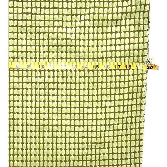 Two 20x20 Throw Pillow Cushion Cover MCM Atomic Green Velvet Textured Geometric - Picture 6 of 9